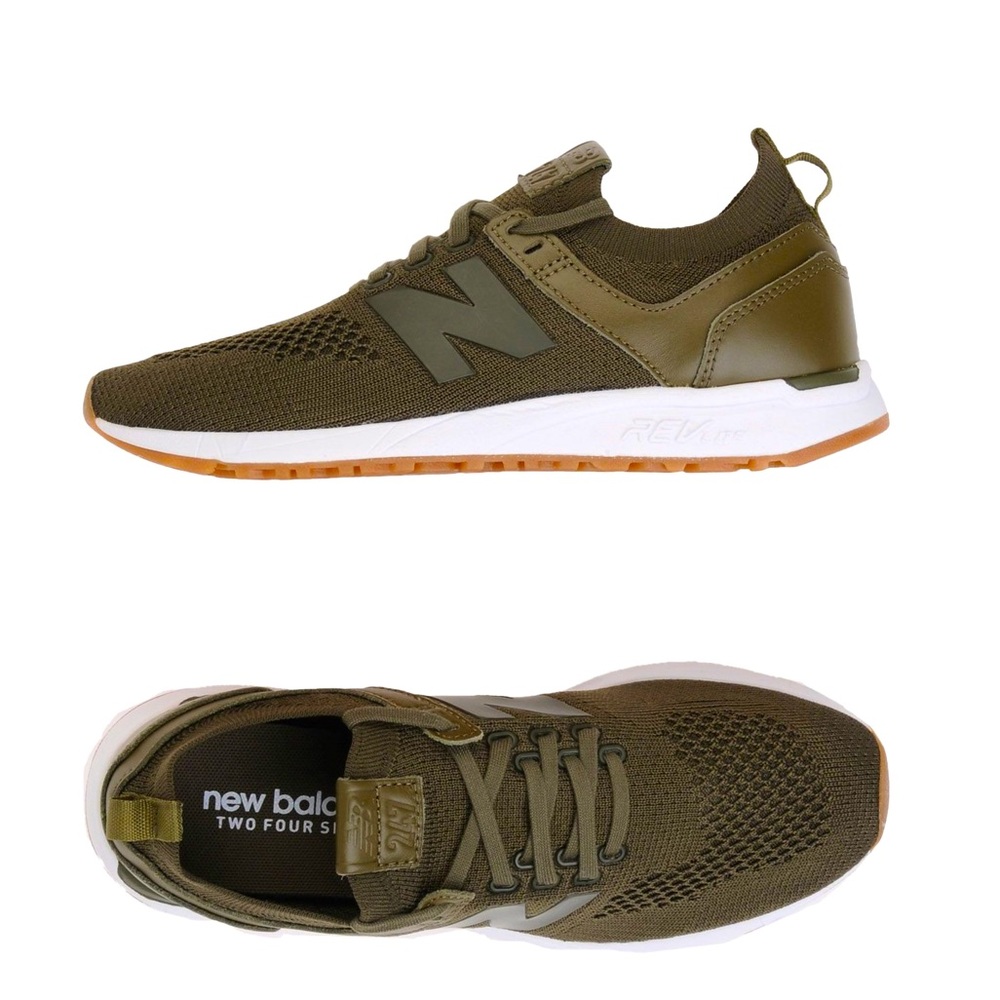 NEW BALANCE WRL247SR Trench 247 Military Olive Green Sock Sneakers sz 9.5